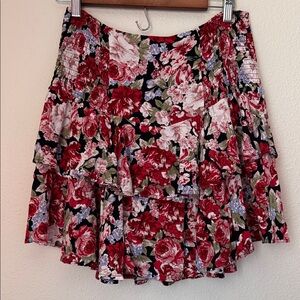Minkpink Floral Tiered Skirt